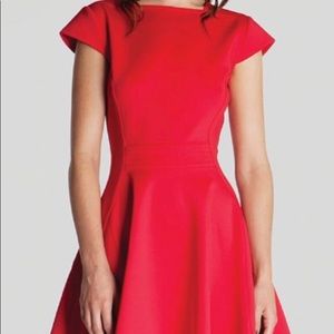 Ted Baker Red Fit-and-Flare Dress